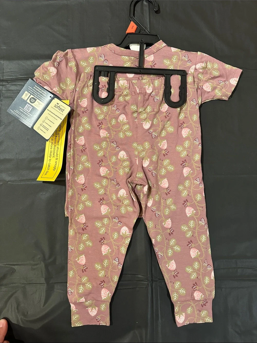 Gerber Modern Moments Mauve Floral Short-Sleeve Pajama Set for Kids